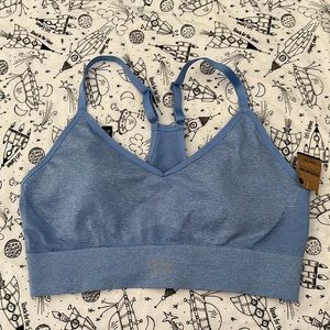 PINK Seamless Light Blue Sports Bra